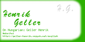 henrik geller business card